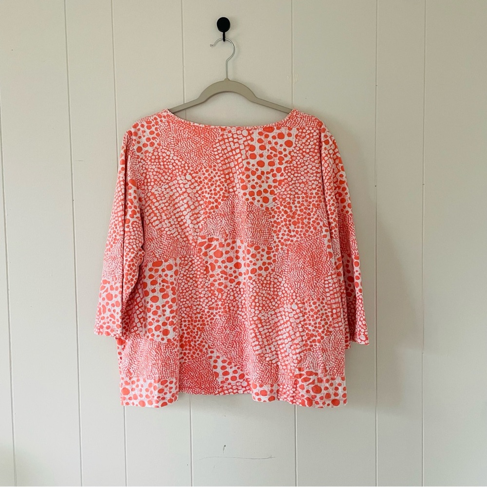 Ruby Rd. Women's Peach Patterned Blouse - image 7